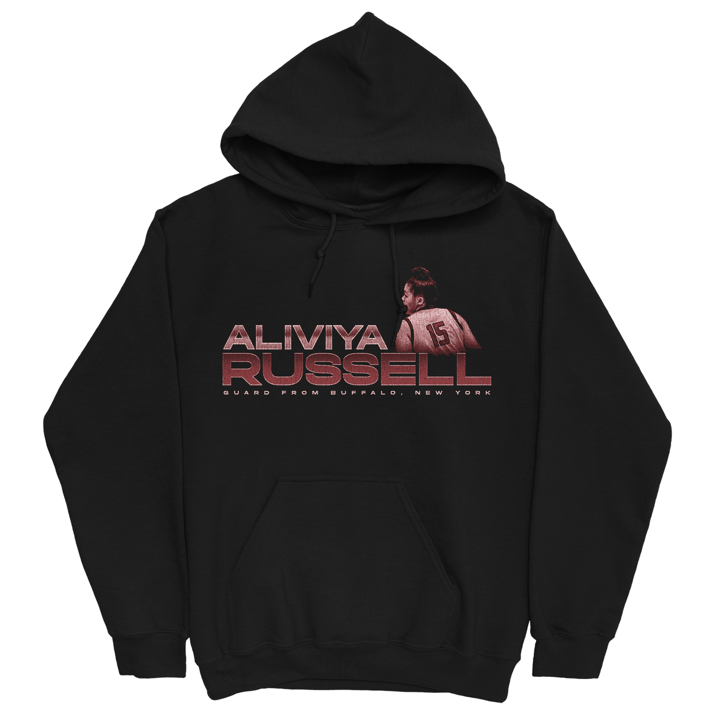 ALIVIYA RUSSELL RETRO BLACK HOODIE