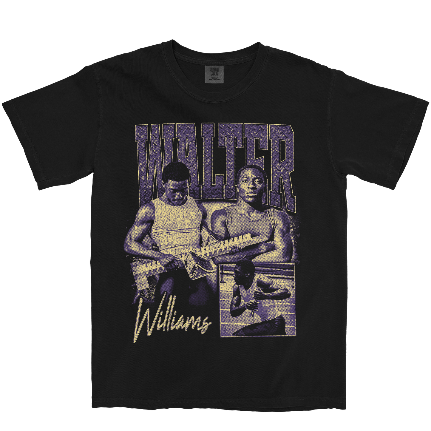 WALTER WILLIAMS GRAPHIC BLACK TEE