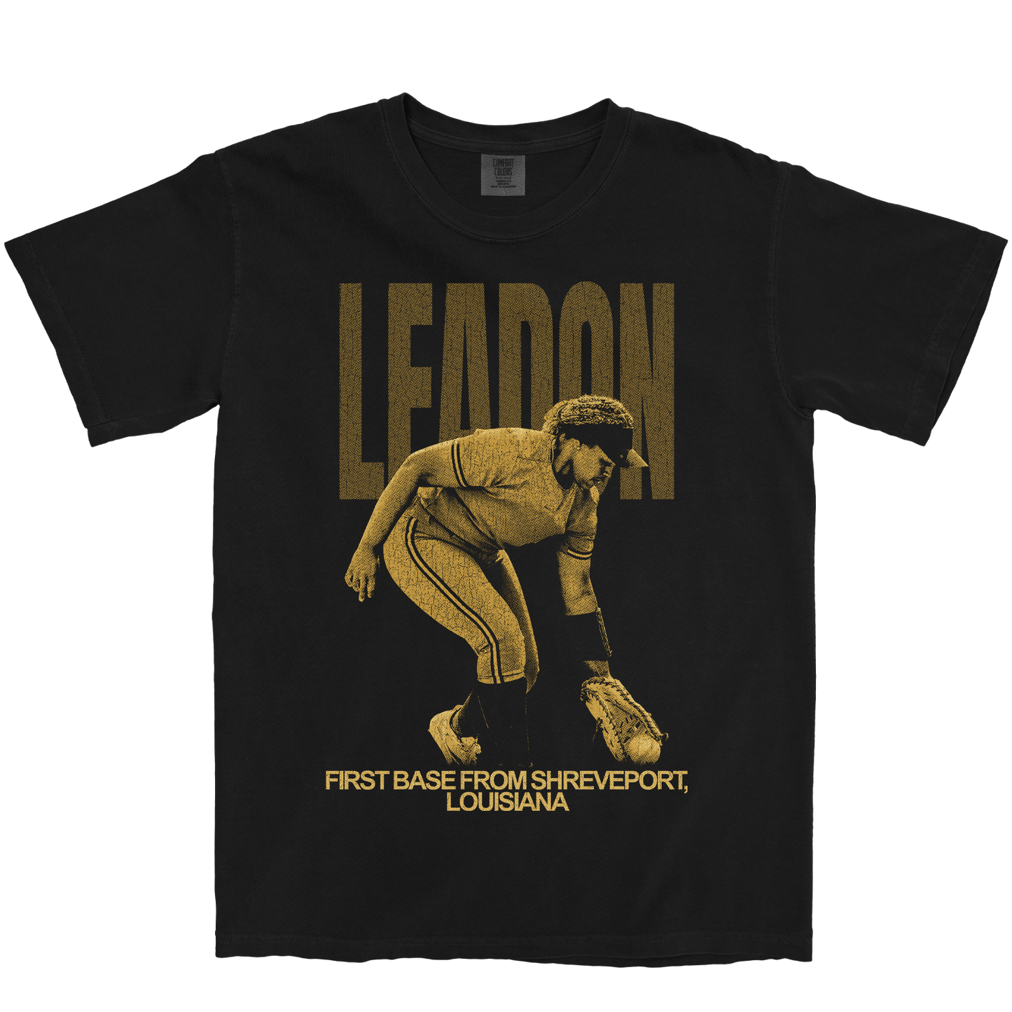 TAVIA LEADON VINTAGE BLACK TEE