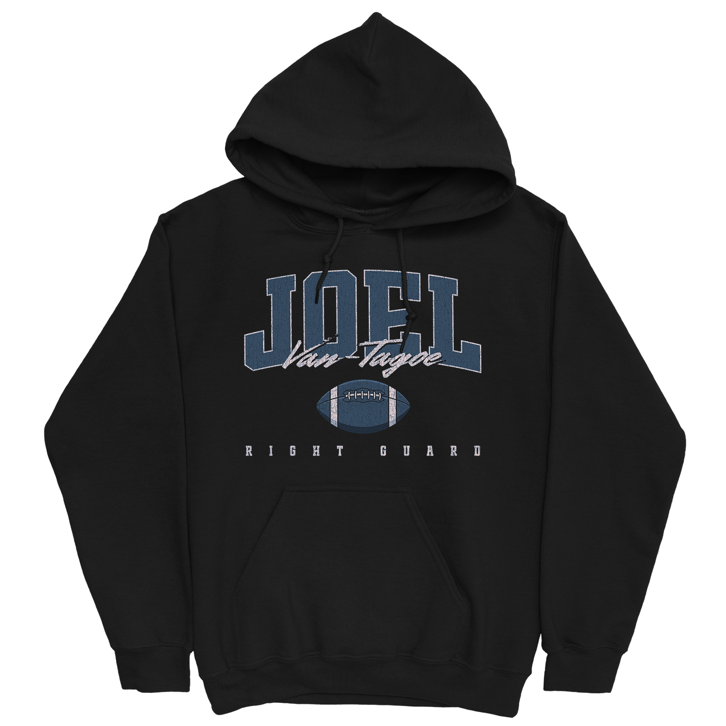 JOEL VAN-TAGOE RETRO BLACK HOODIE