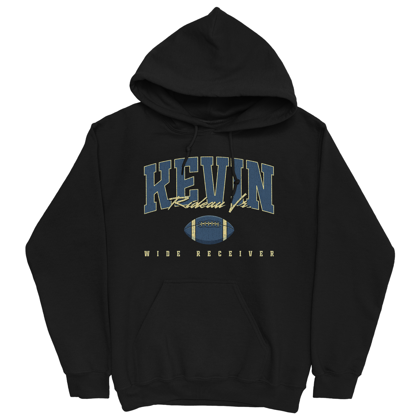 KEVIN RIDEAU JR. RETRO BLACK HOODIE