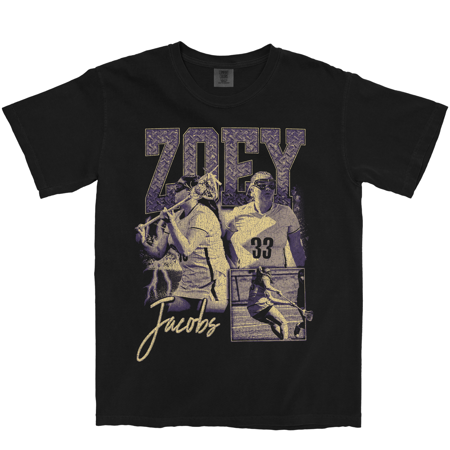 ZOEY JACOBS GRAPHIC BLACK TEE