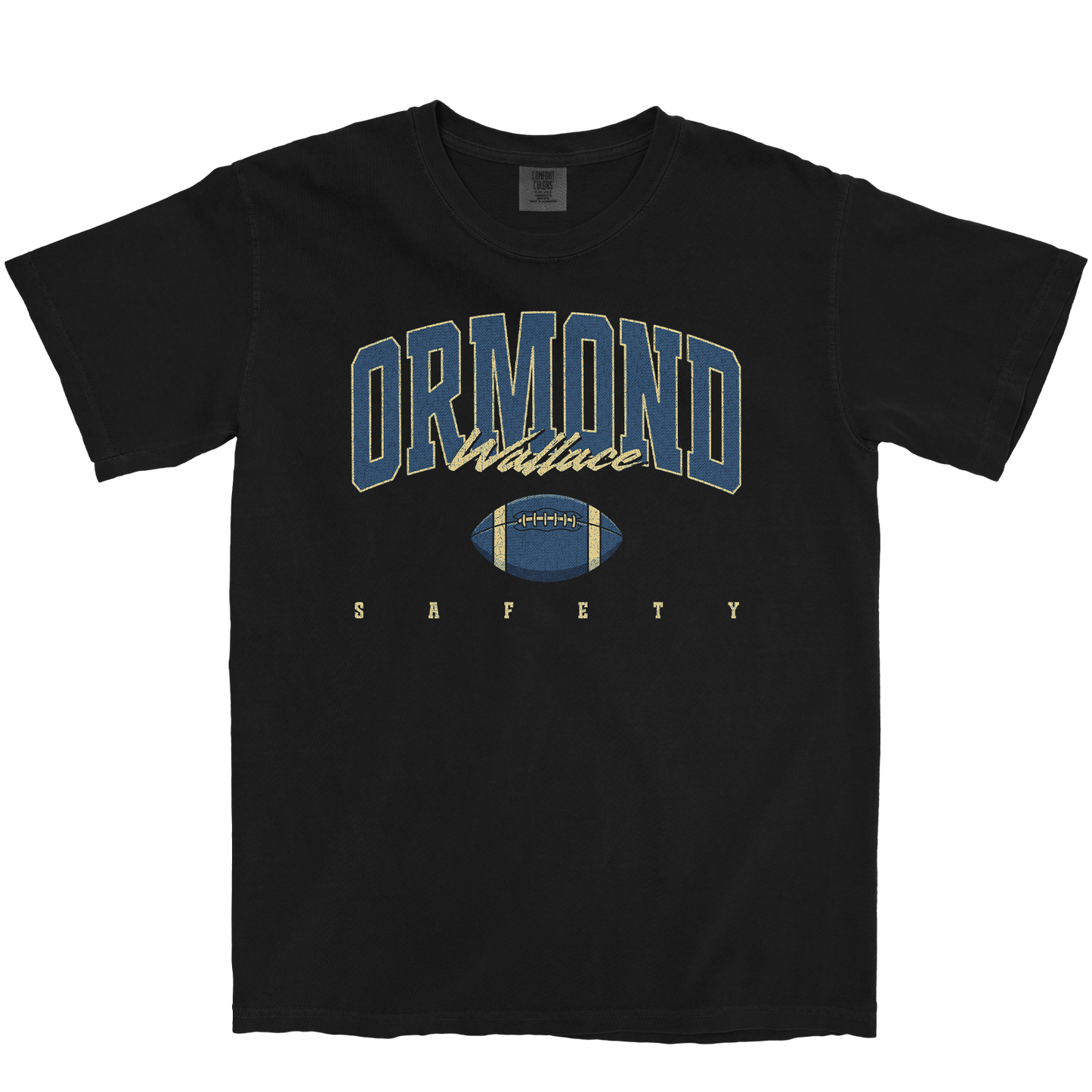 ORMOND WALLACE RETRO BLACK TEE