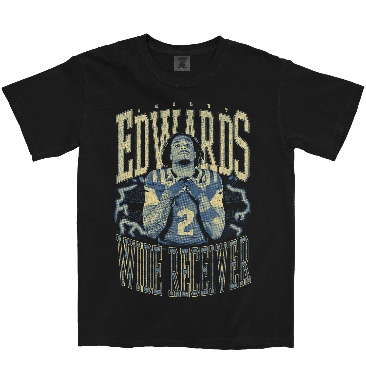 SMILEY EDWARDS VINTAGE BLACK TEE