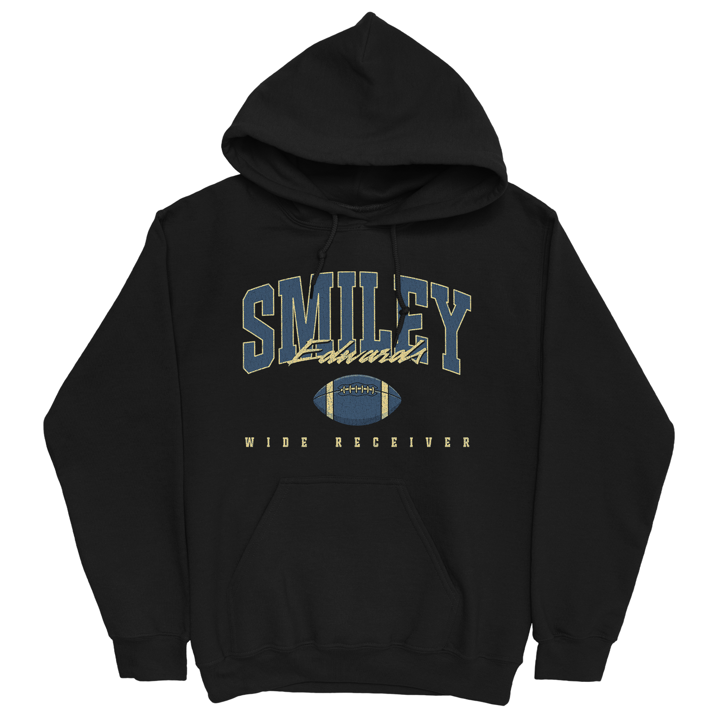 SMILEY EDWARDS RETRO BLACK HOODIE