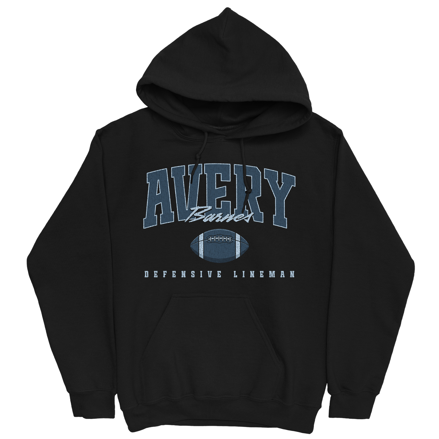 AVERY BARNES RETRO BLACK HOODIE