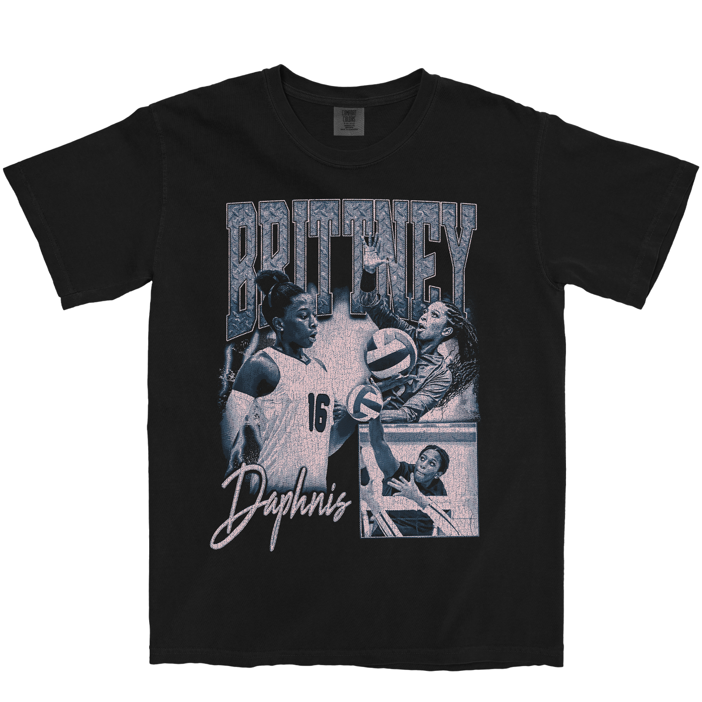 BRITTNEY DAPHNIS GRAPHIC BLACK TEE