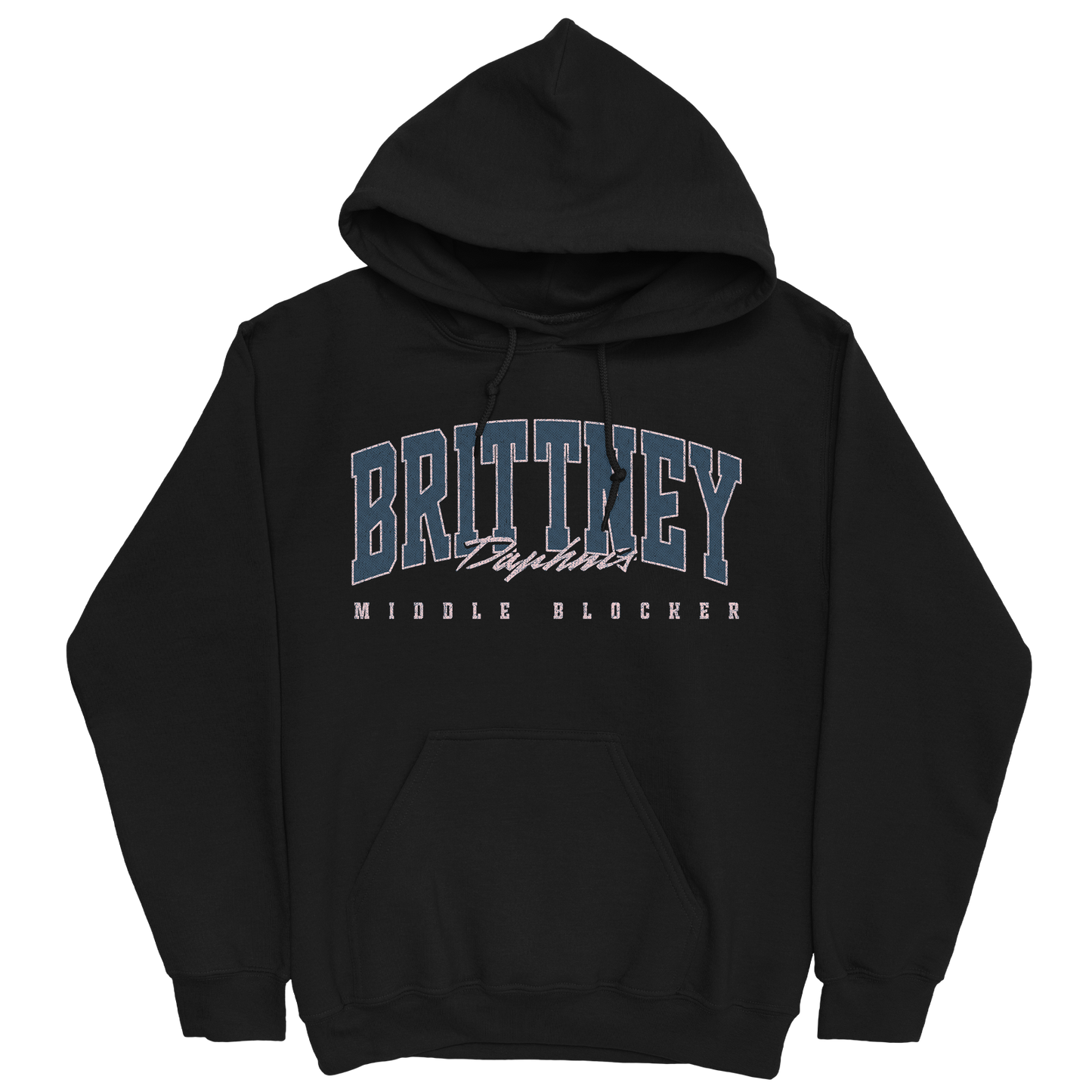 BRITTNEY DAPHNIS RETRO BLACK HOODIE