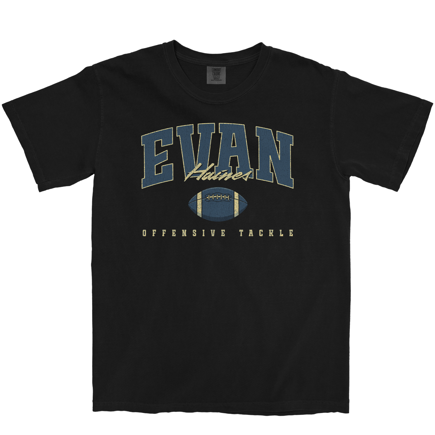 EVAN HAINES RETRO BLACK TEE