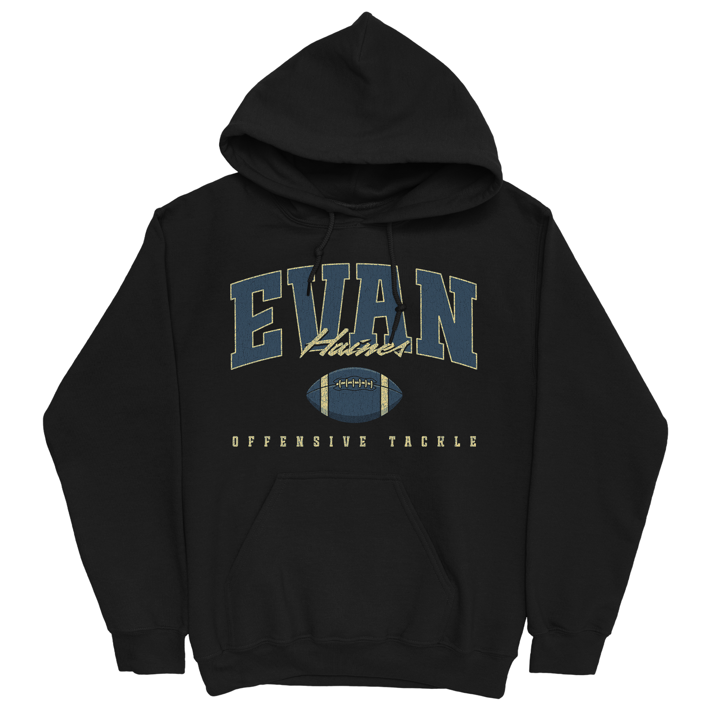 EVAN HAINES RETRO BLACK HOODIE