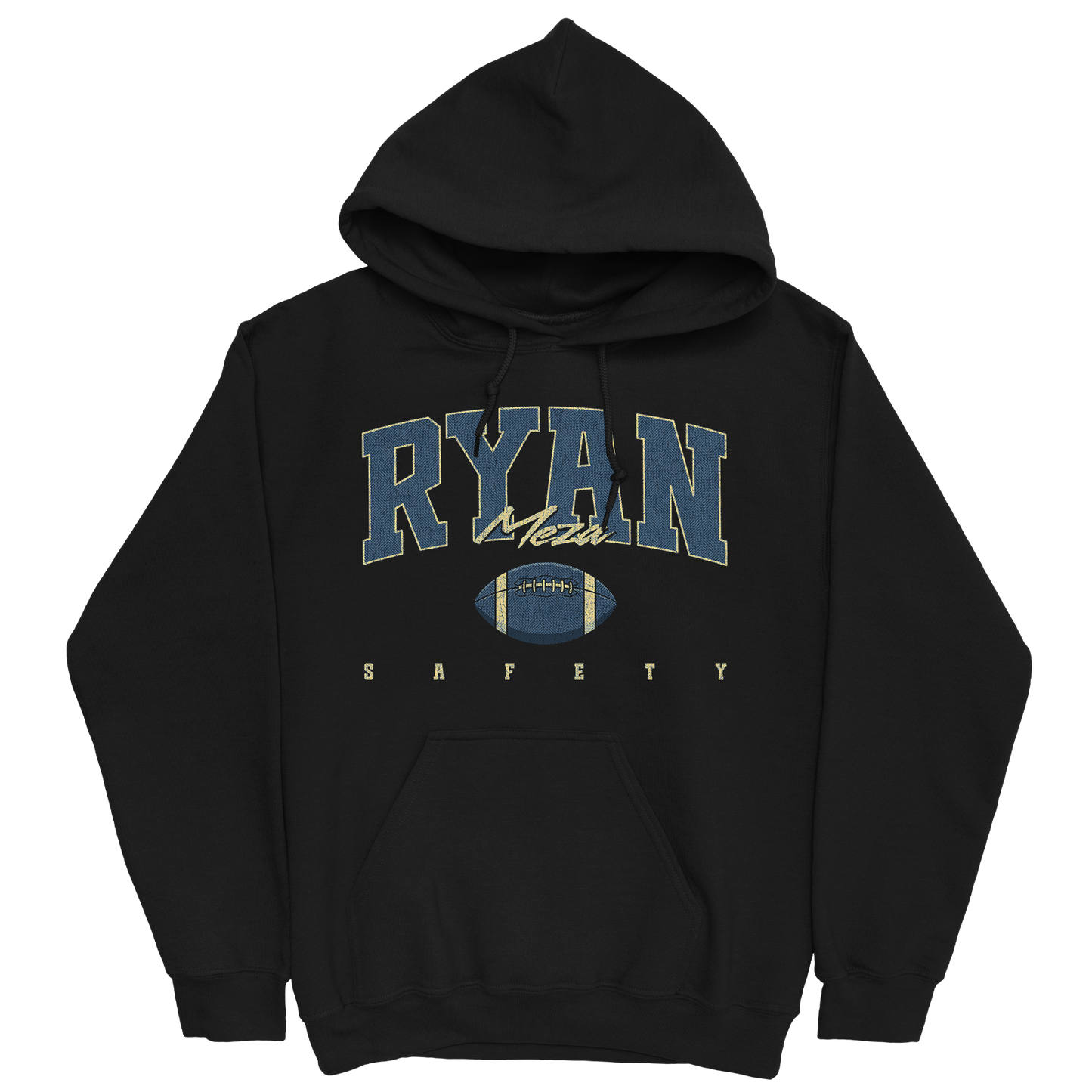 RYAN MEZA RETRO BLACK HOODIE