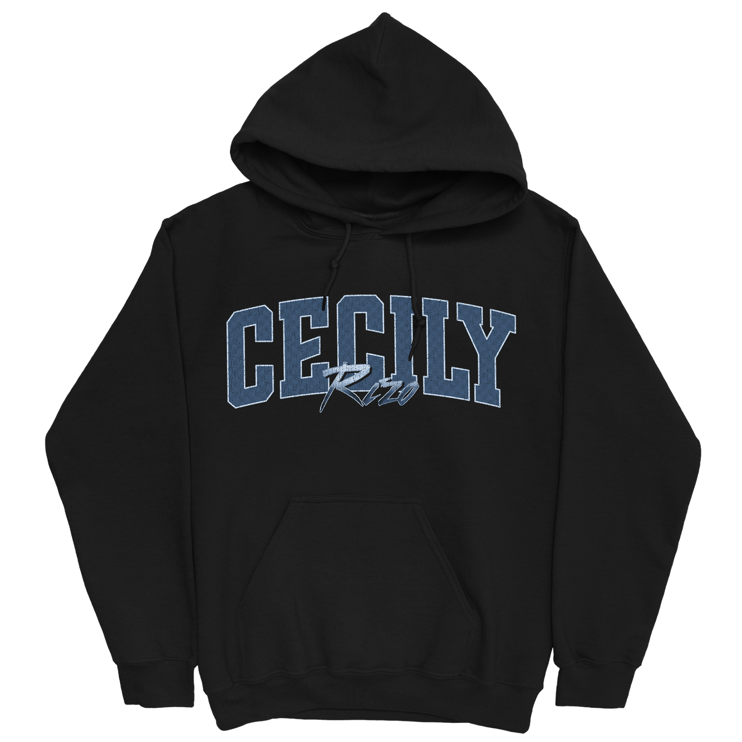 CECILY RIZO RETRO BLACK HOODIE