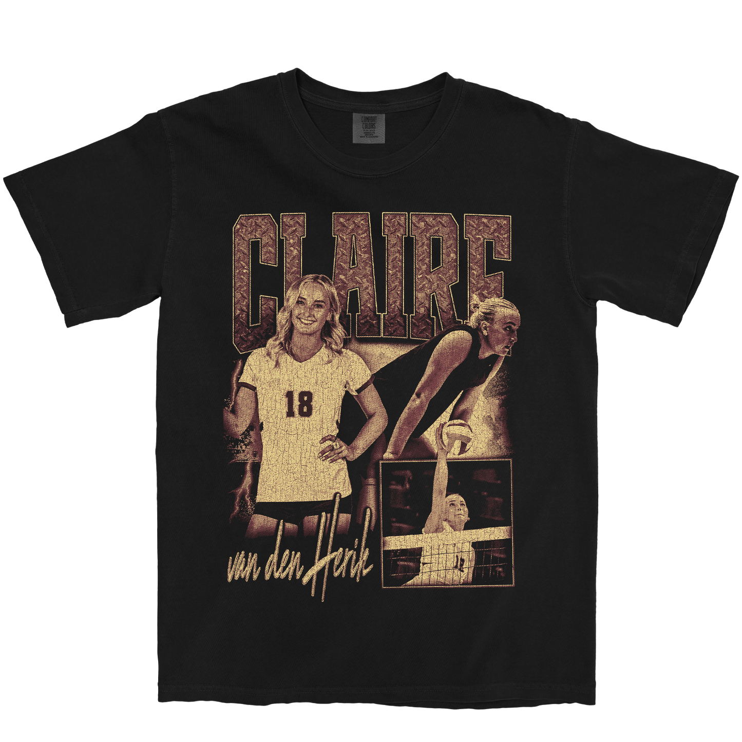 CLAIRE VAN DEN HERIK GRAPHIC BLACK TEE