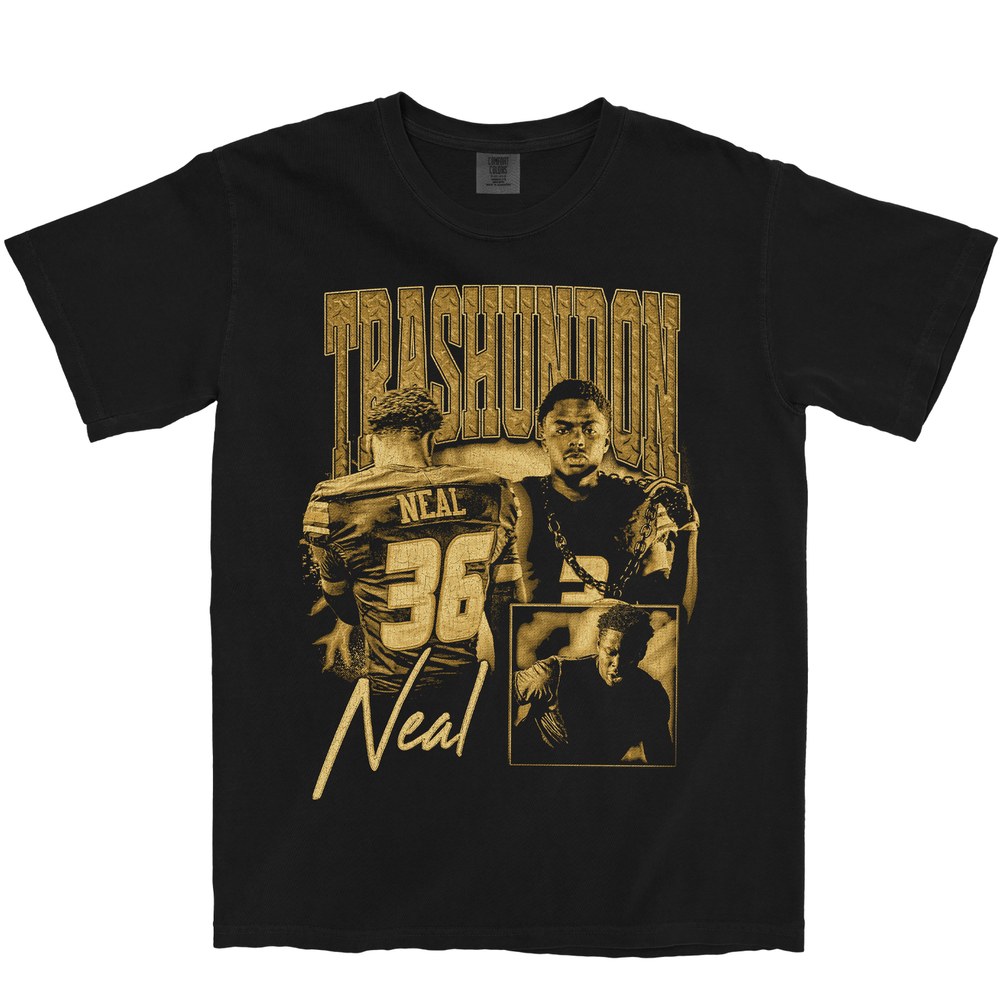 TRASHUNDON NEAL GRAPHIC BLACK TEE