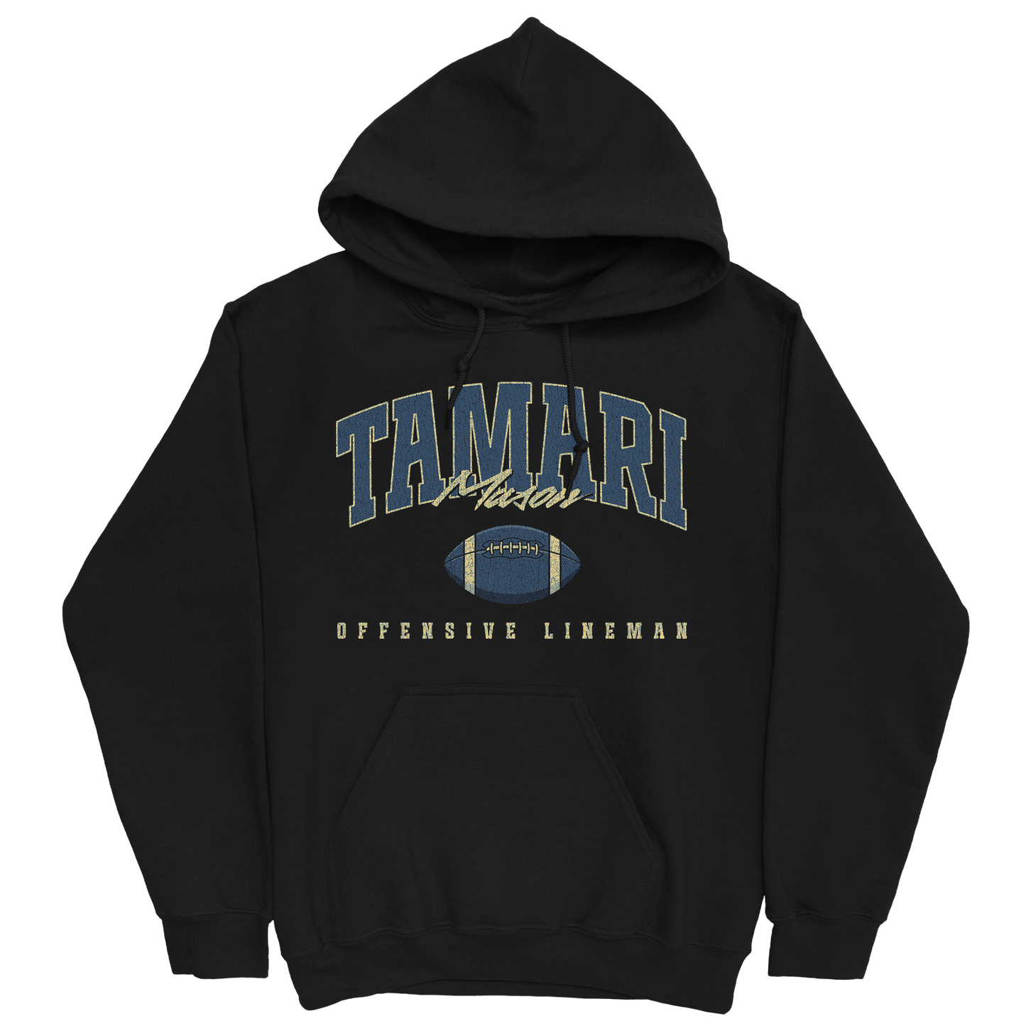 TAMARI MASON RETRO BLACK HOODIE