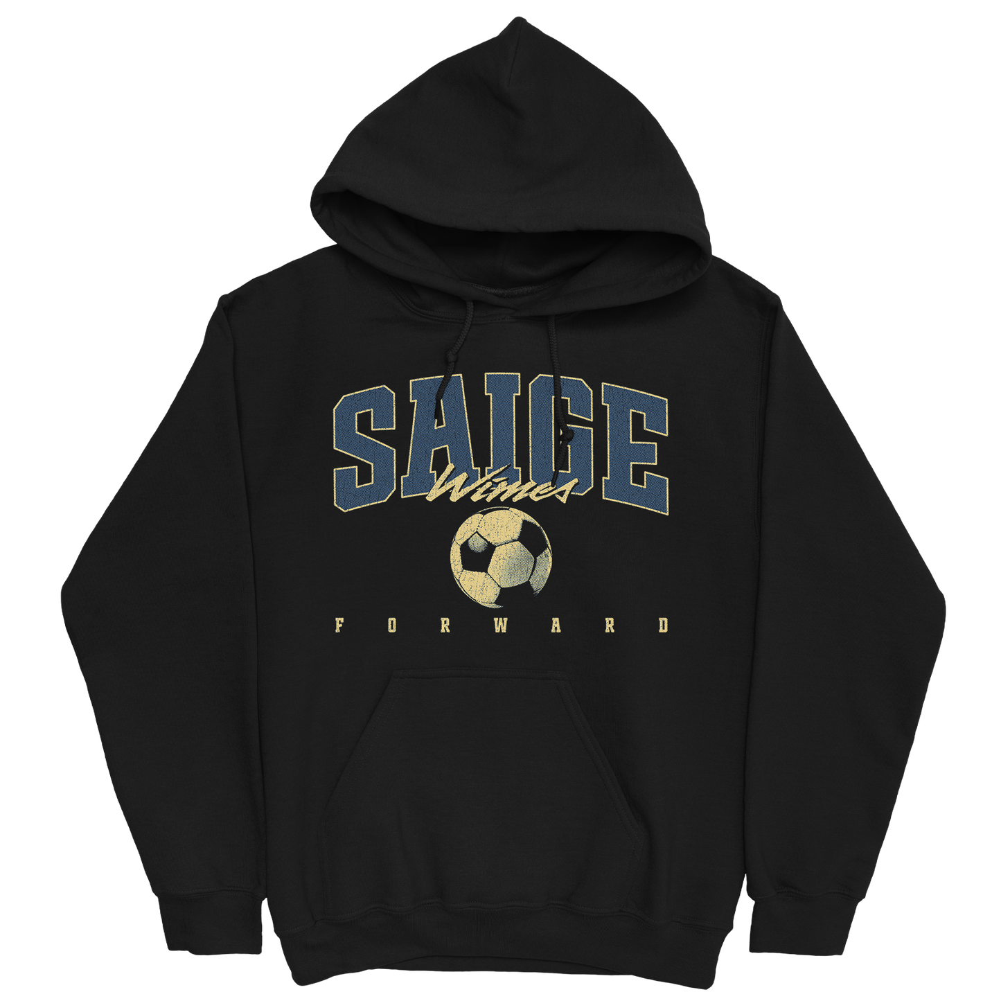 SAIGE WIMES RETRO BLACK HOODIE