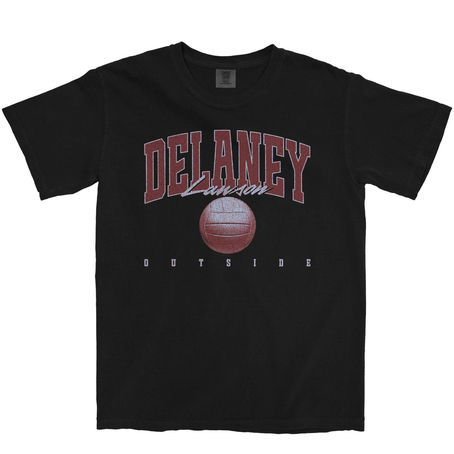 DELANEY LAWSON RETRO BLACK TEE