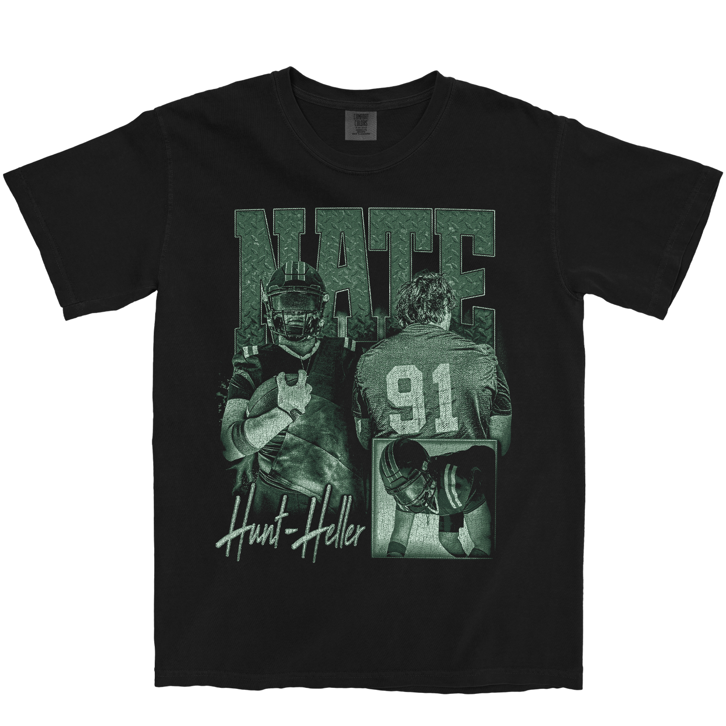 NATE HUNT-HELLER GRAPHIC BLACK TEE