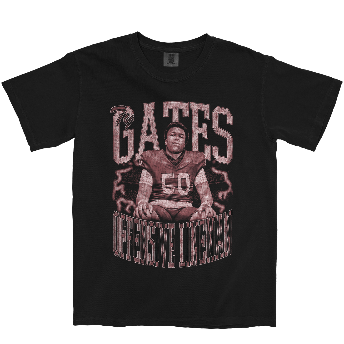 TY GATES VINTAGE BLACK TEE