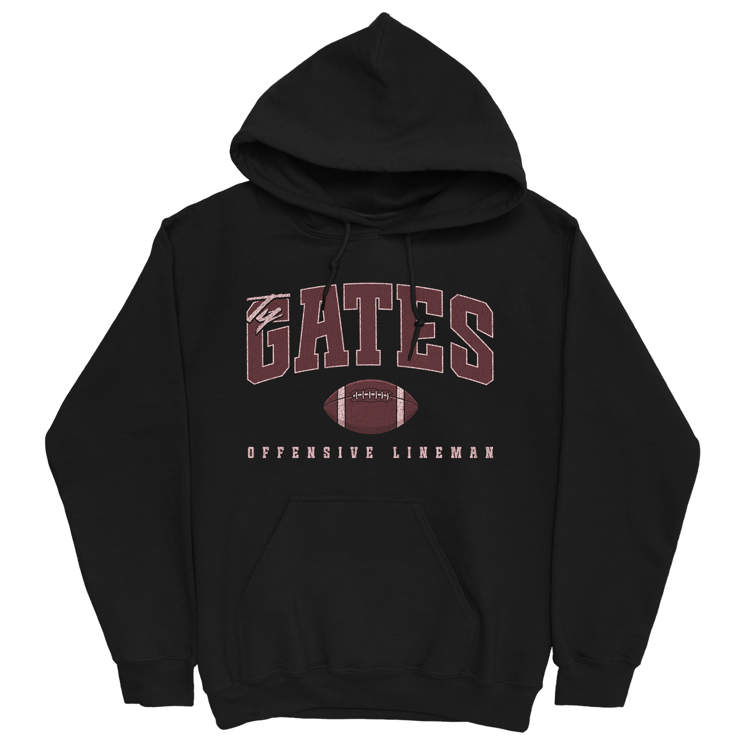 TY GATES RETRO BLACK HOODIE