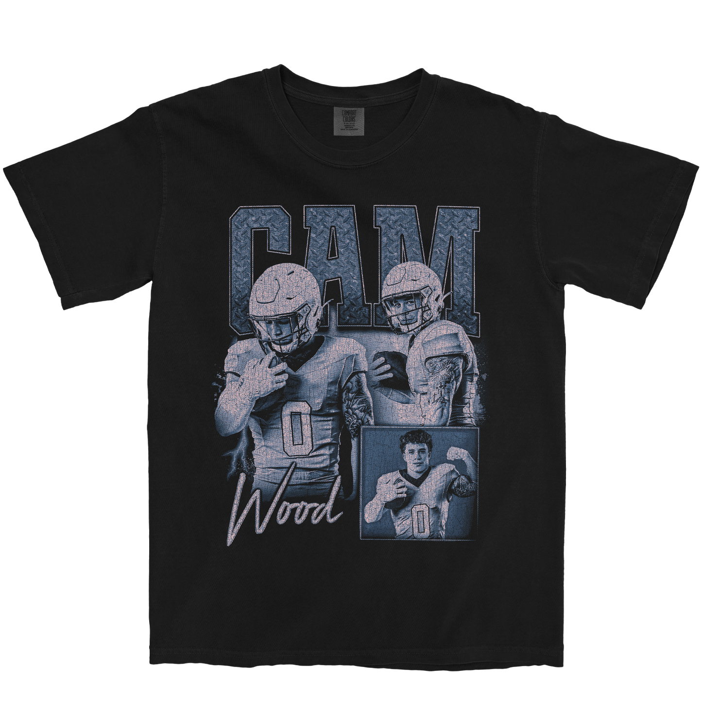 CAM WOOD GRAPHIC BLACK TEE