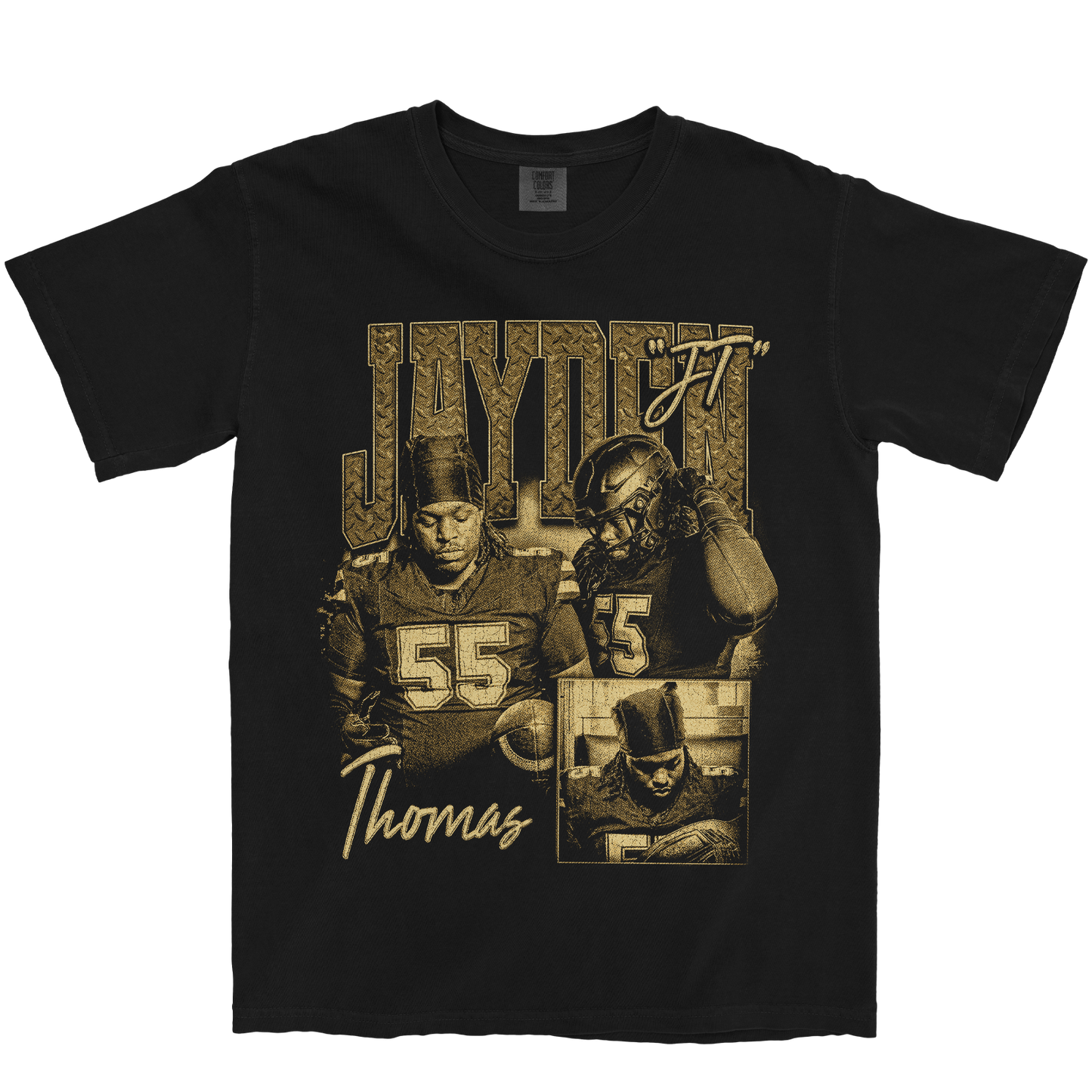 JAYDEN THOMAS GRAPHIC BLACK TEE