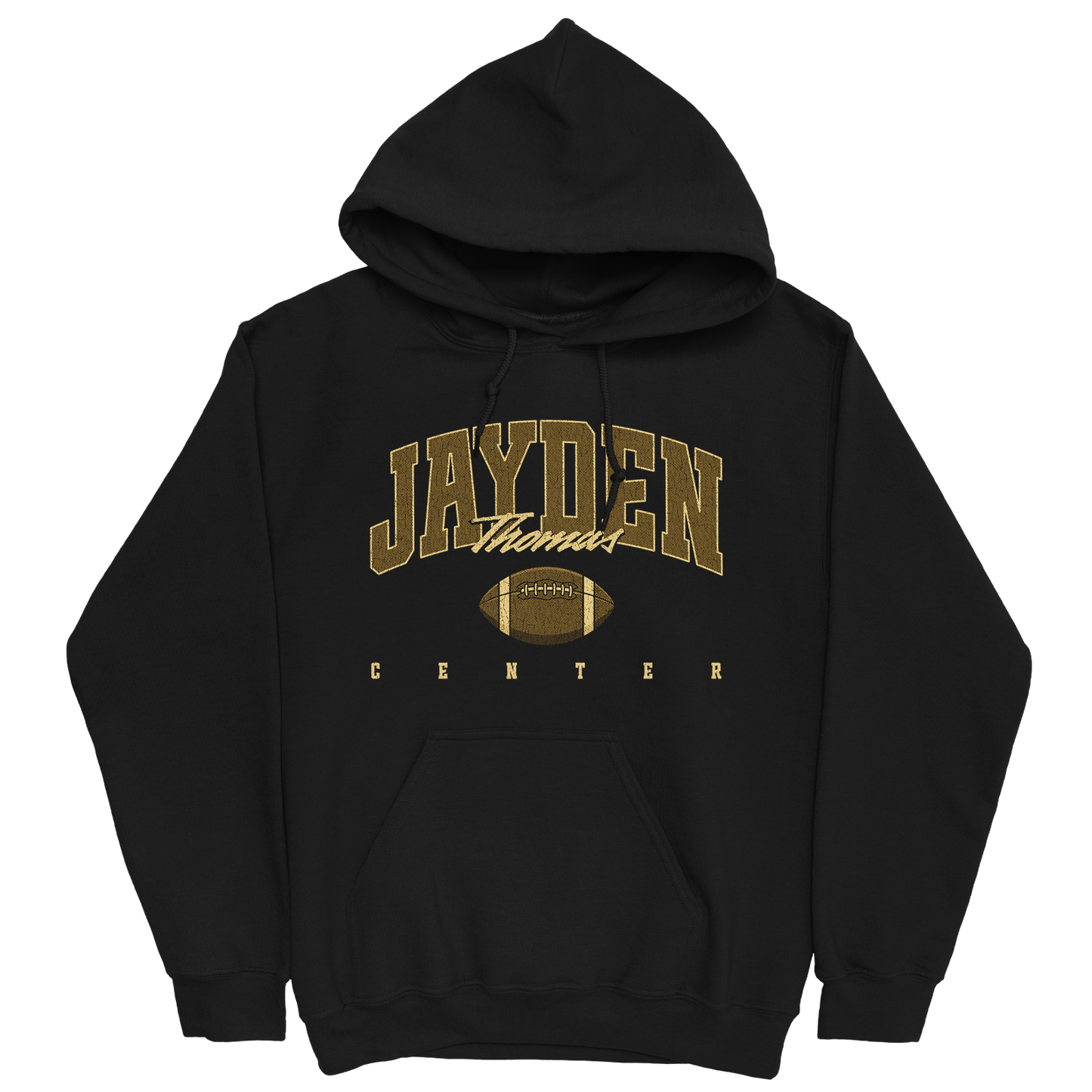 JAYDEN THOMAS RETRO BLACK HOODIE