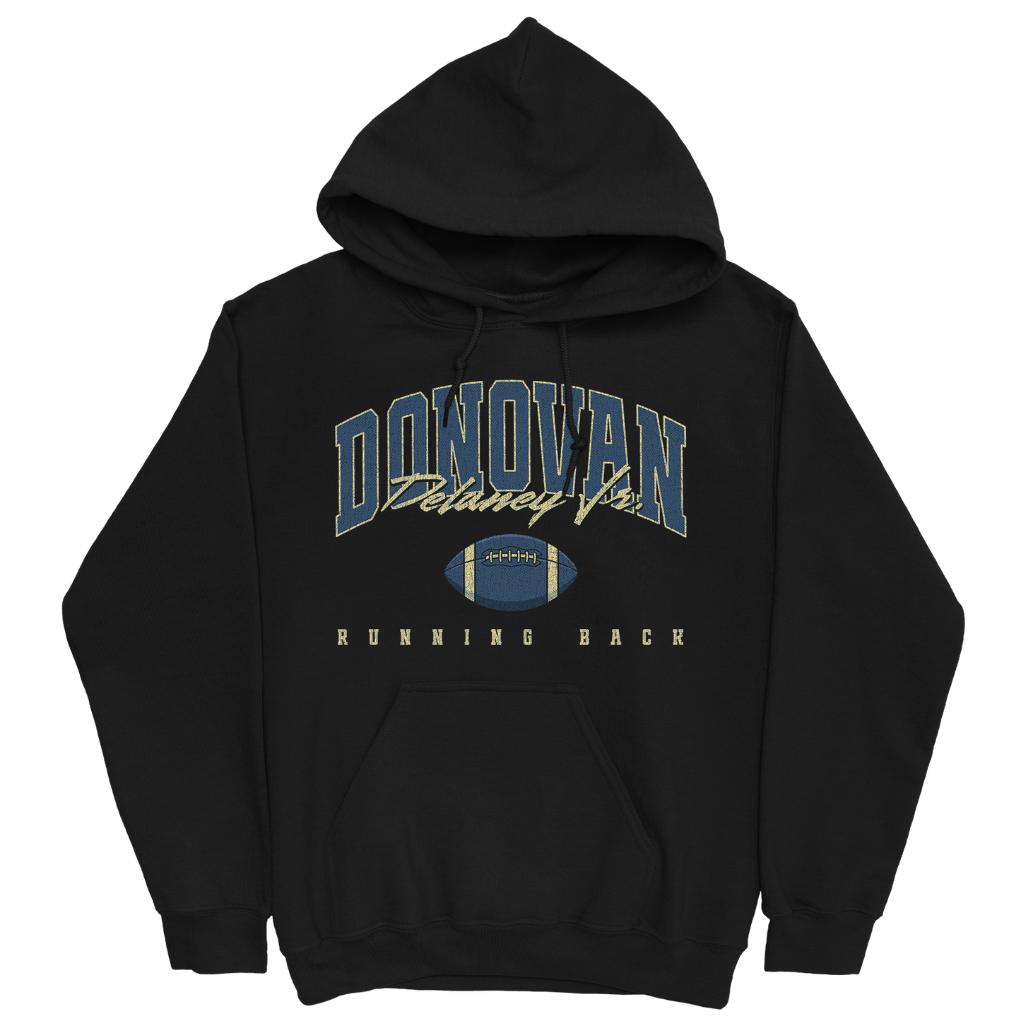 DONOVAN DELANEY JR. RETRO BLACK HOODIE