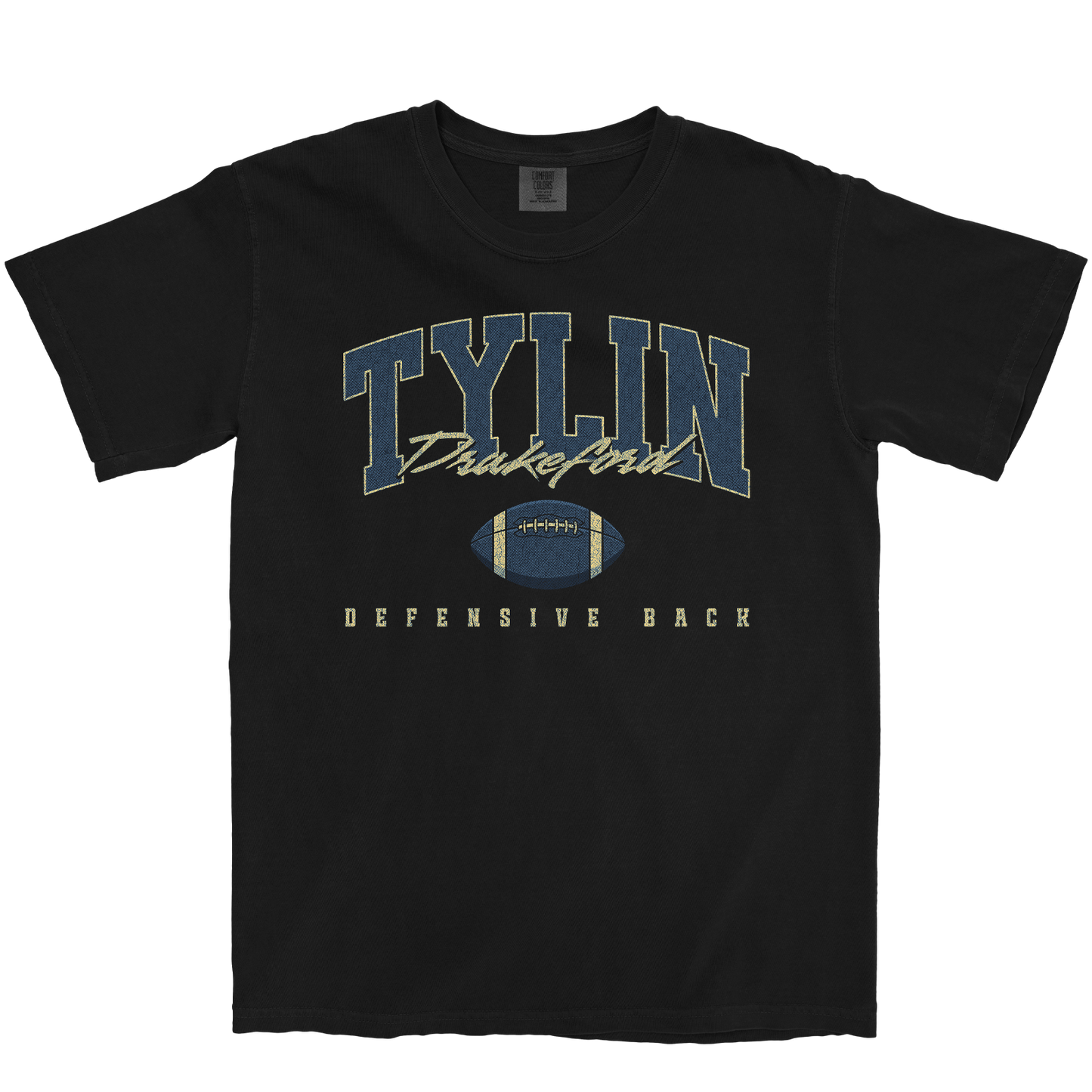 TYLIN DRAKEFORD RETRO BLACK TEE