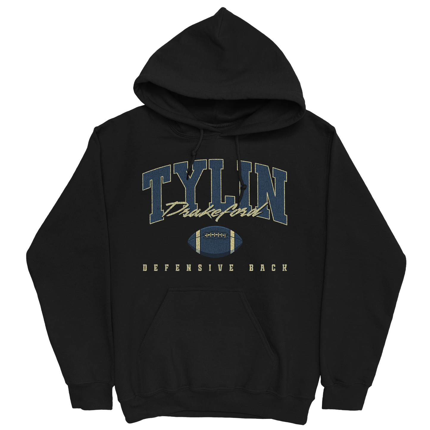TYLIN DRAKEFORD RETRO BLACK HOODIE