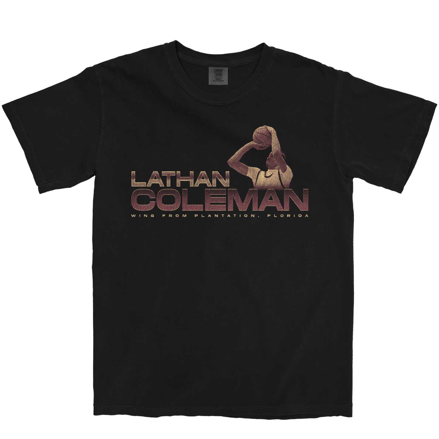 LATHAN COLEMAN RETRO BLACK TEE