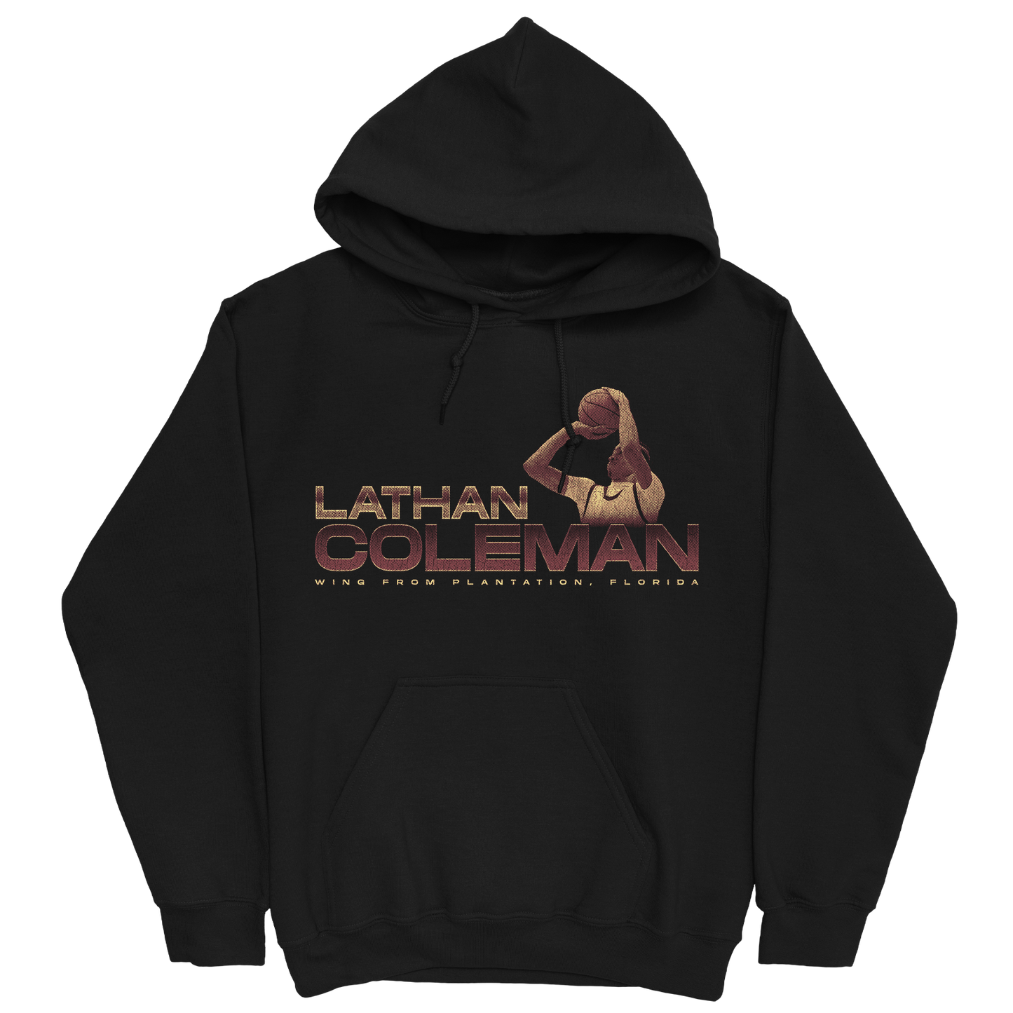 LATHAN COLEMAN RETRO BLACK HOODIE