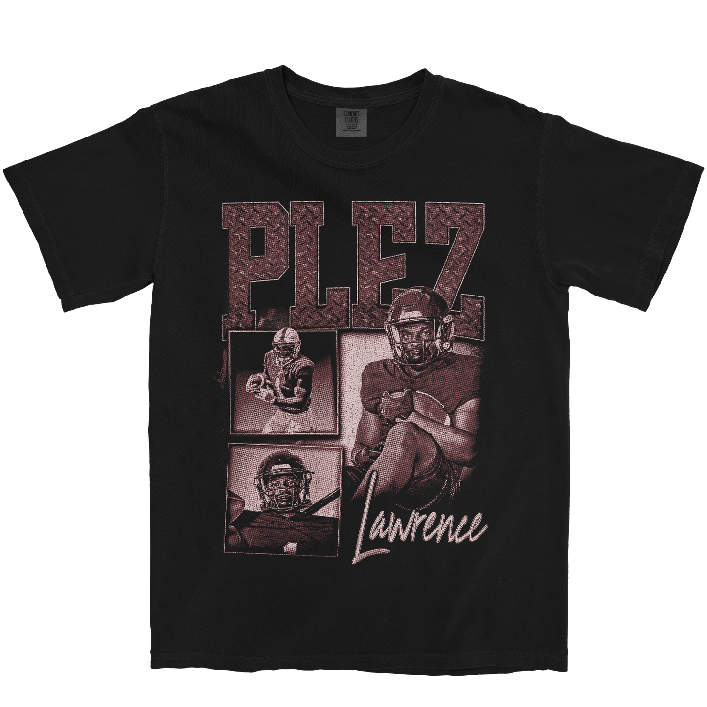PLEZ LAWRENCE GRAPHIC BLACK TEE
