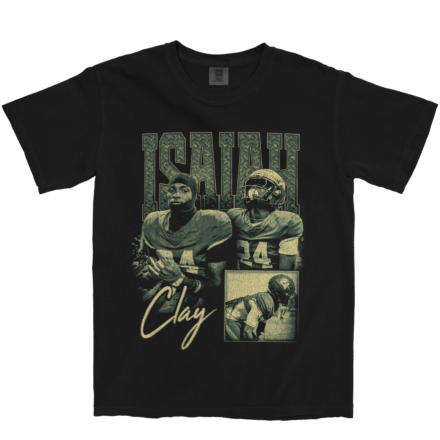 ISAIAH CLAY GRAPHIC BLACK TEE