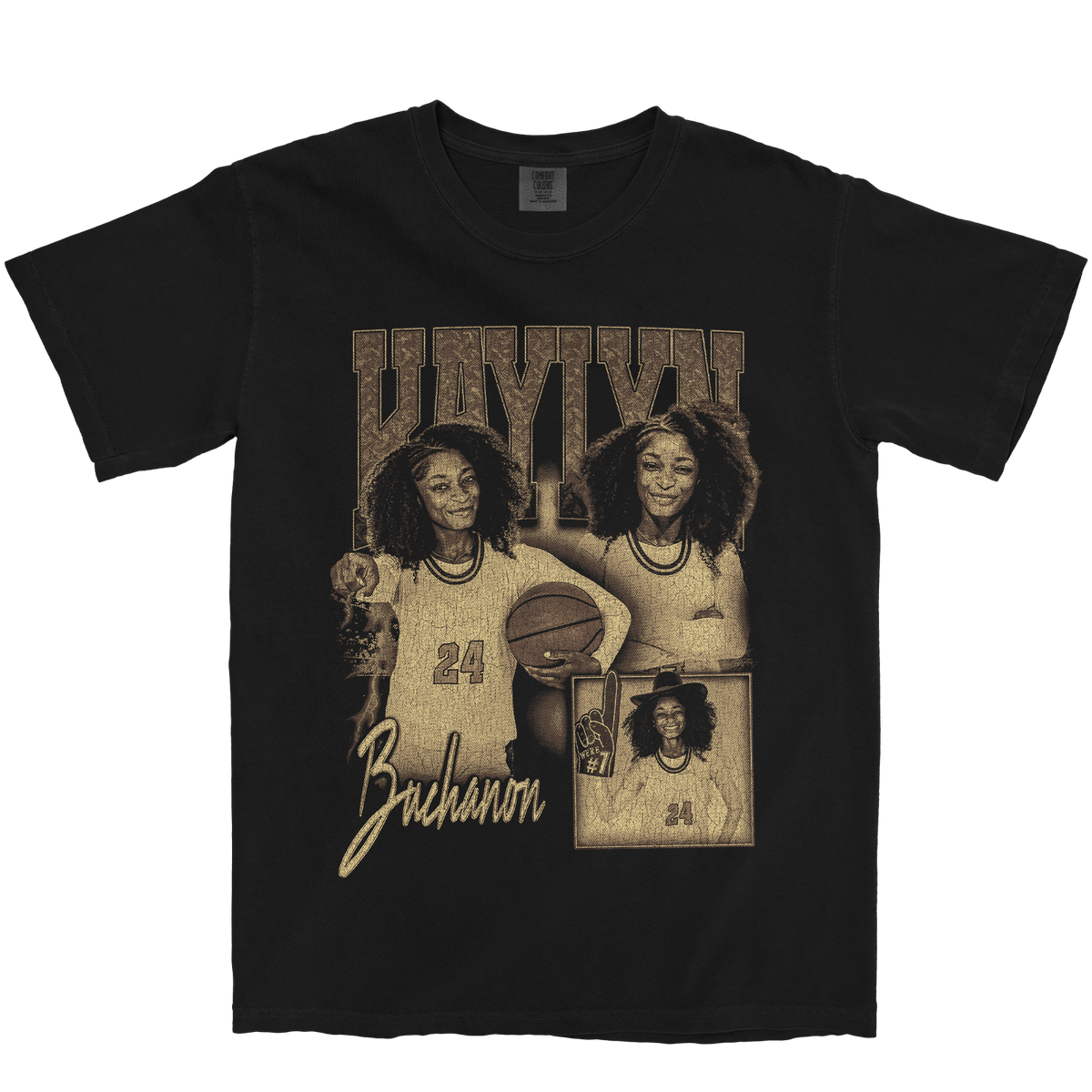 KAYLYN BUCHANON GRAPHIC BLACK TEE
