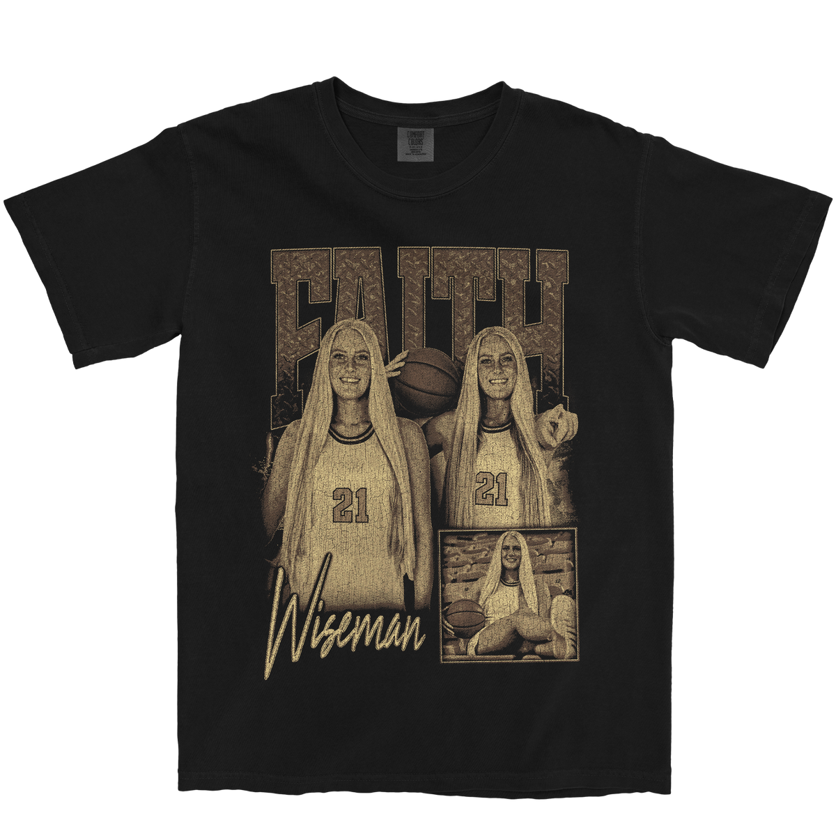 FAITH WISEMAN GRAPHIC BLACK TEE