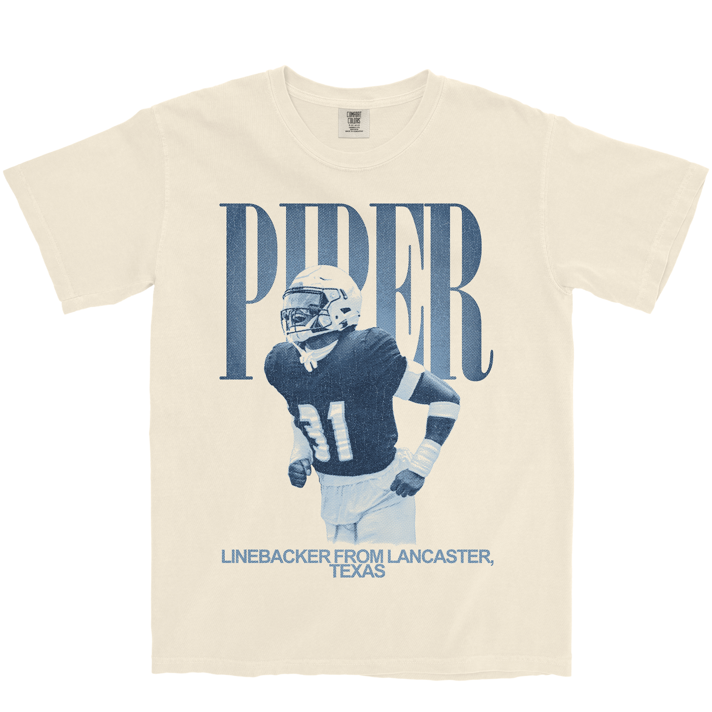 JAMARCUS PIPER VINTAGE IVORY TEE