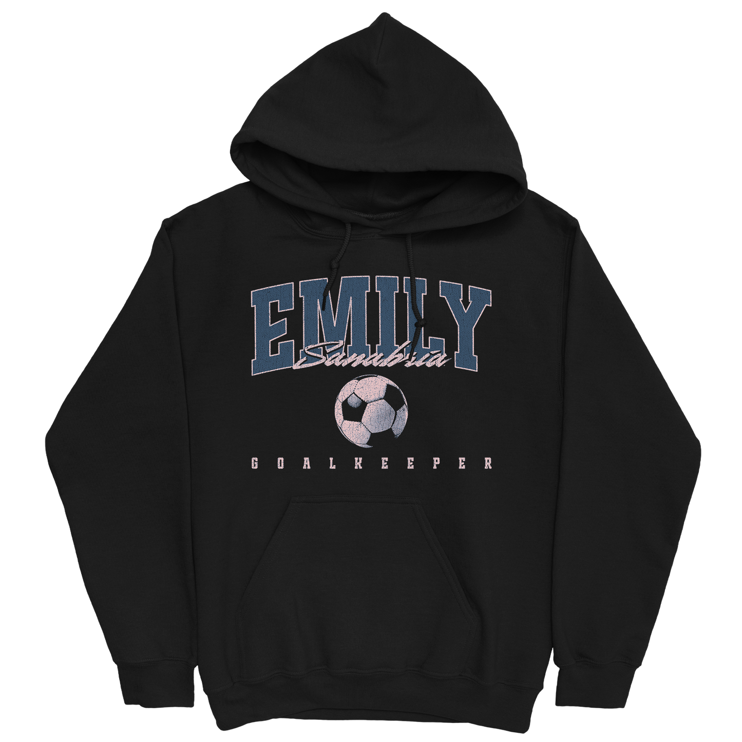 EMILY SANABRIA RETRO BLACK HOODIE