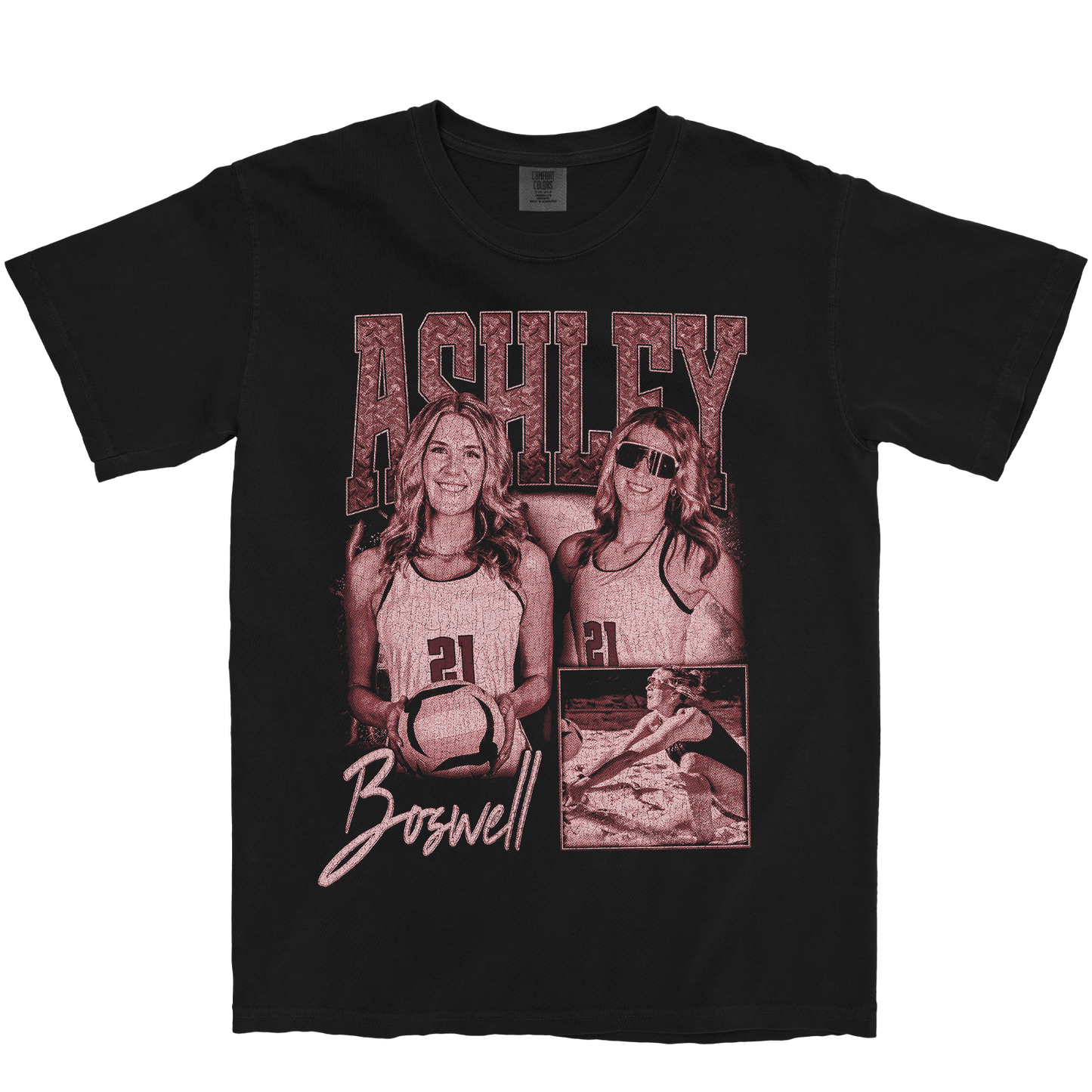 ASHLEY BOSWELL GRAPHIC BLACK TEE