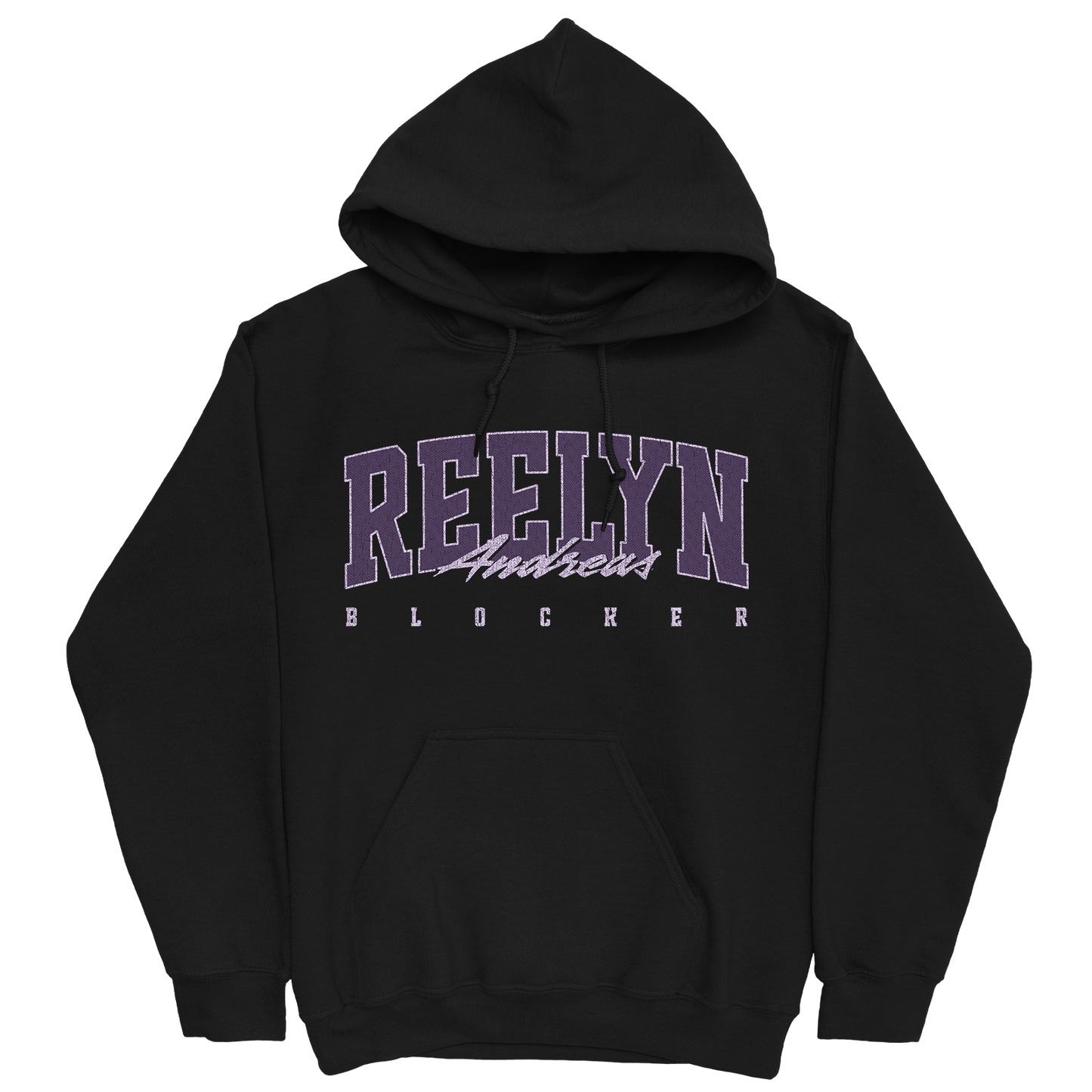 REELYN ANDREAS RETRO BLACK HOODIE