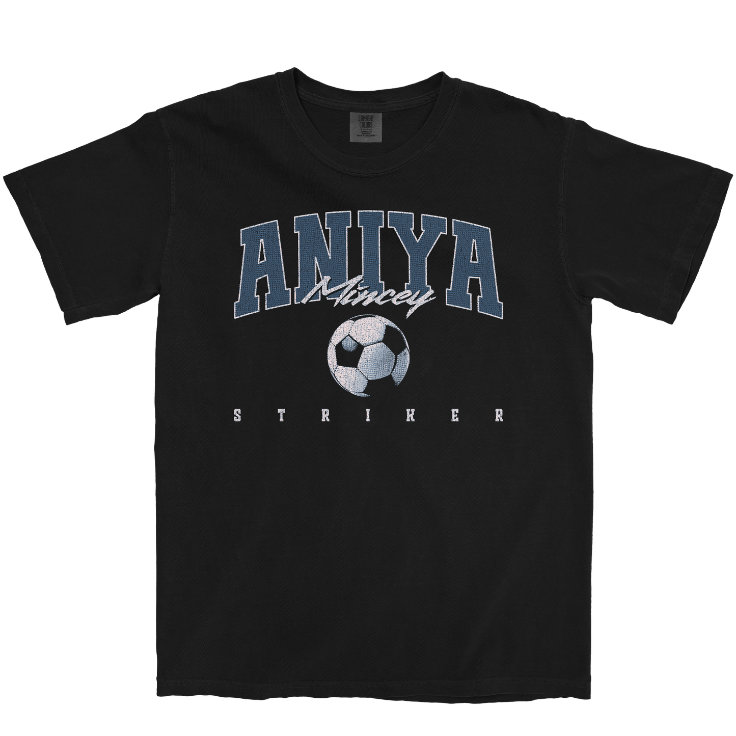 ANIYA MINCEY RETRO BLACK TEE