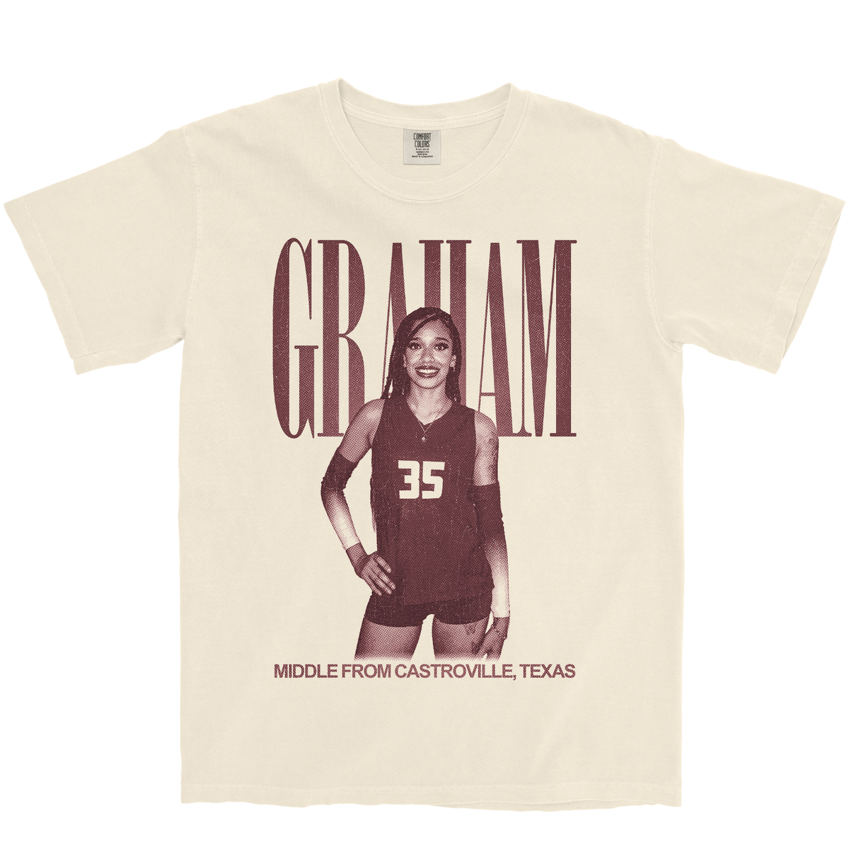 KARIANNE GRAHAM VINTAGE IVORY TEE