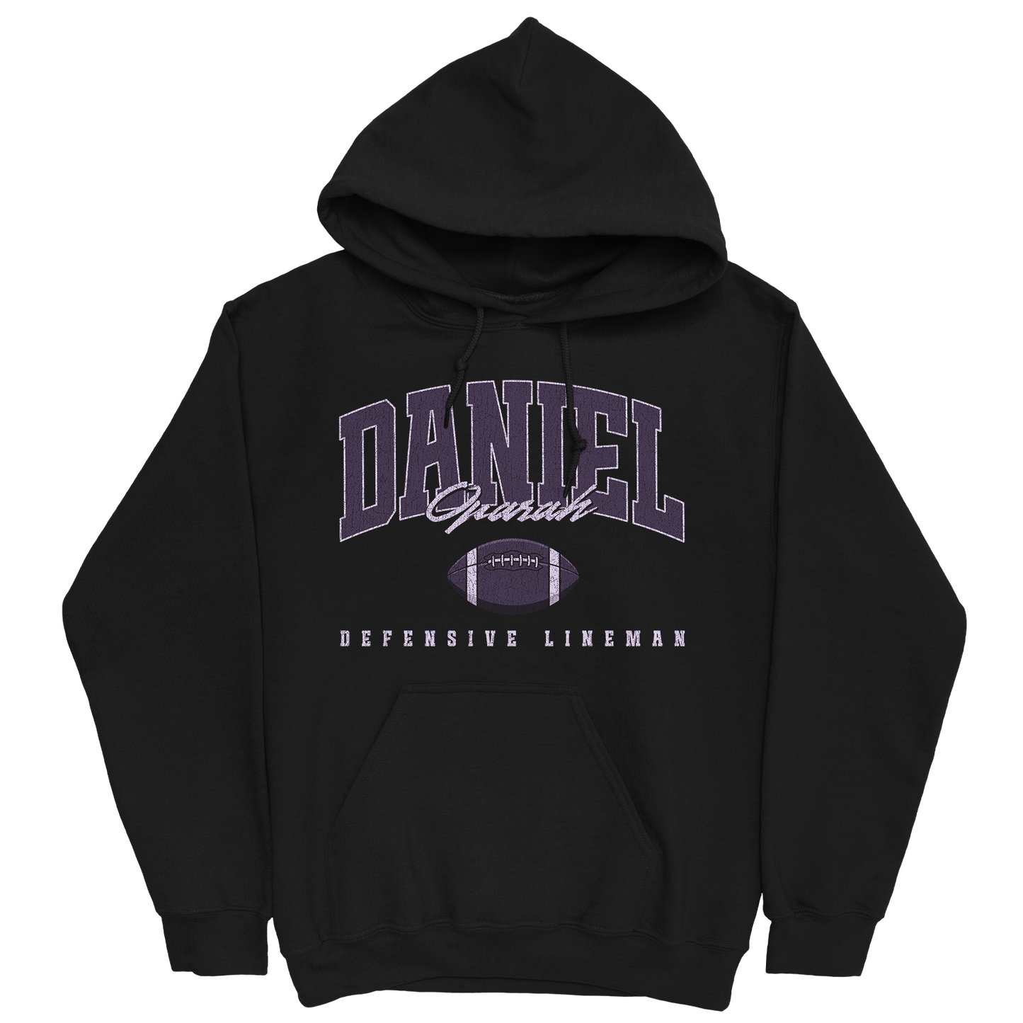 DANIEL OPARAH RETRO BLACK HOODIE