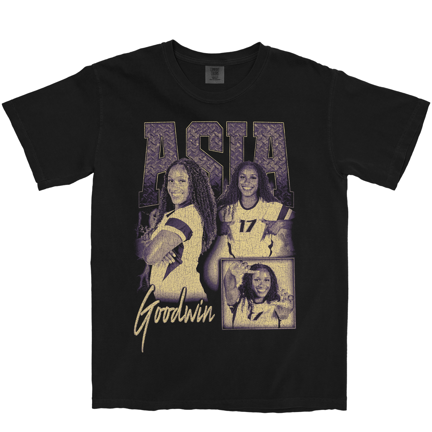 ASIA GOODWIN GRAPHIC BLACK TEE