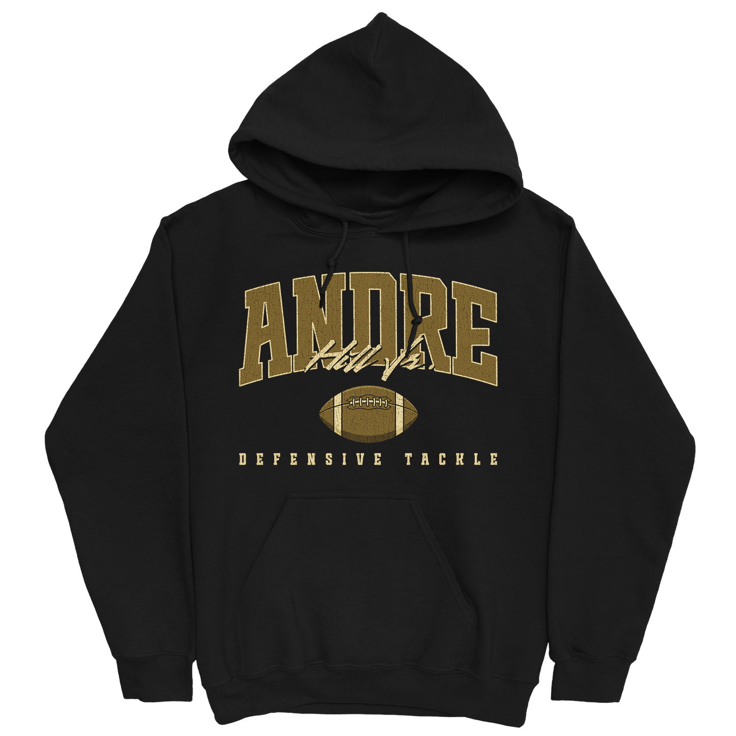 ANDRE HILL JR. RETRO BLACK HOODIE