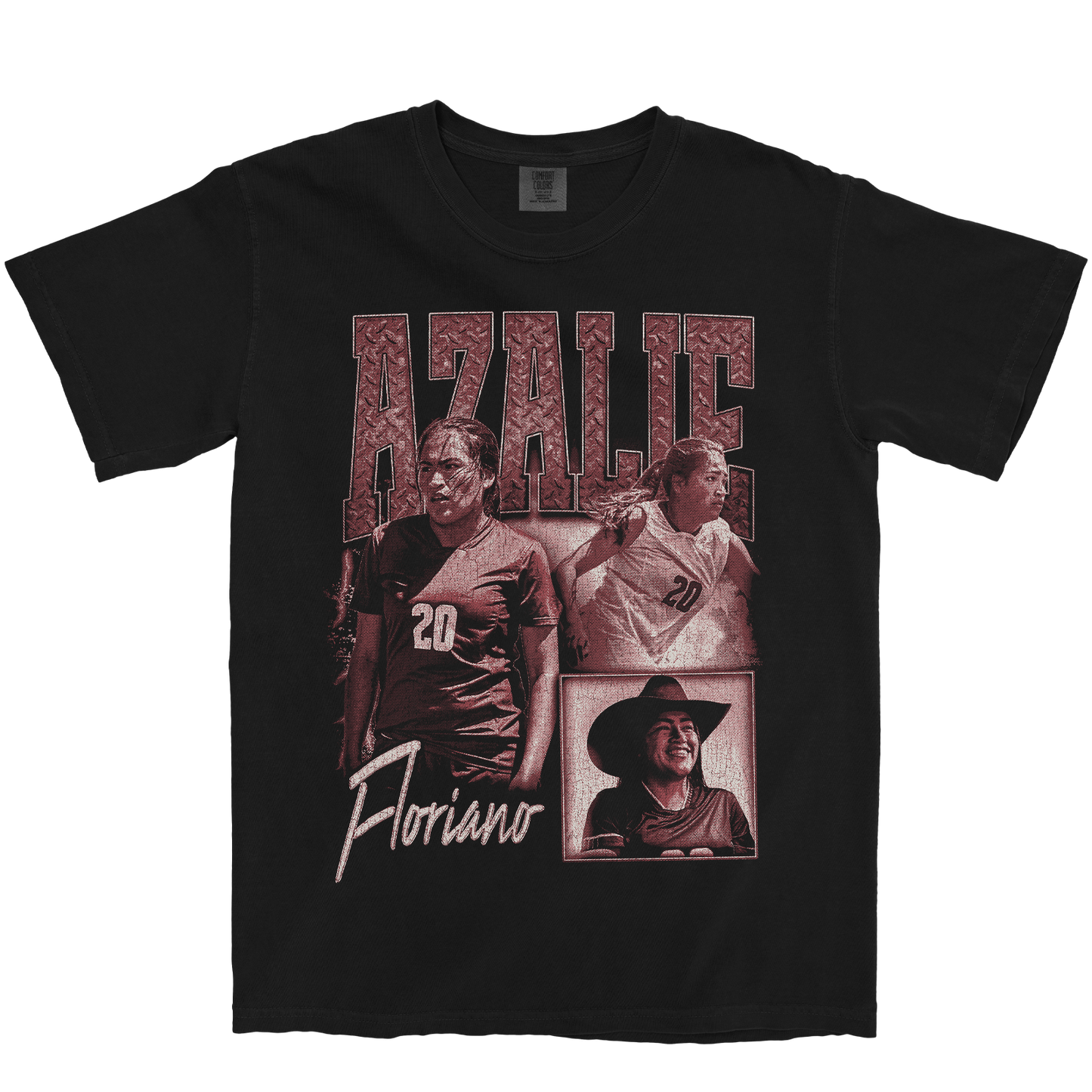 AZALIE FLORIANO GRAPHIC BLACK TEE
