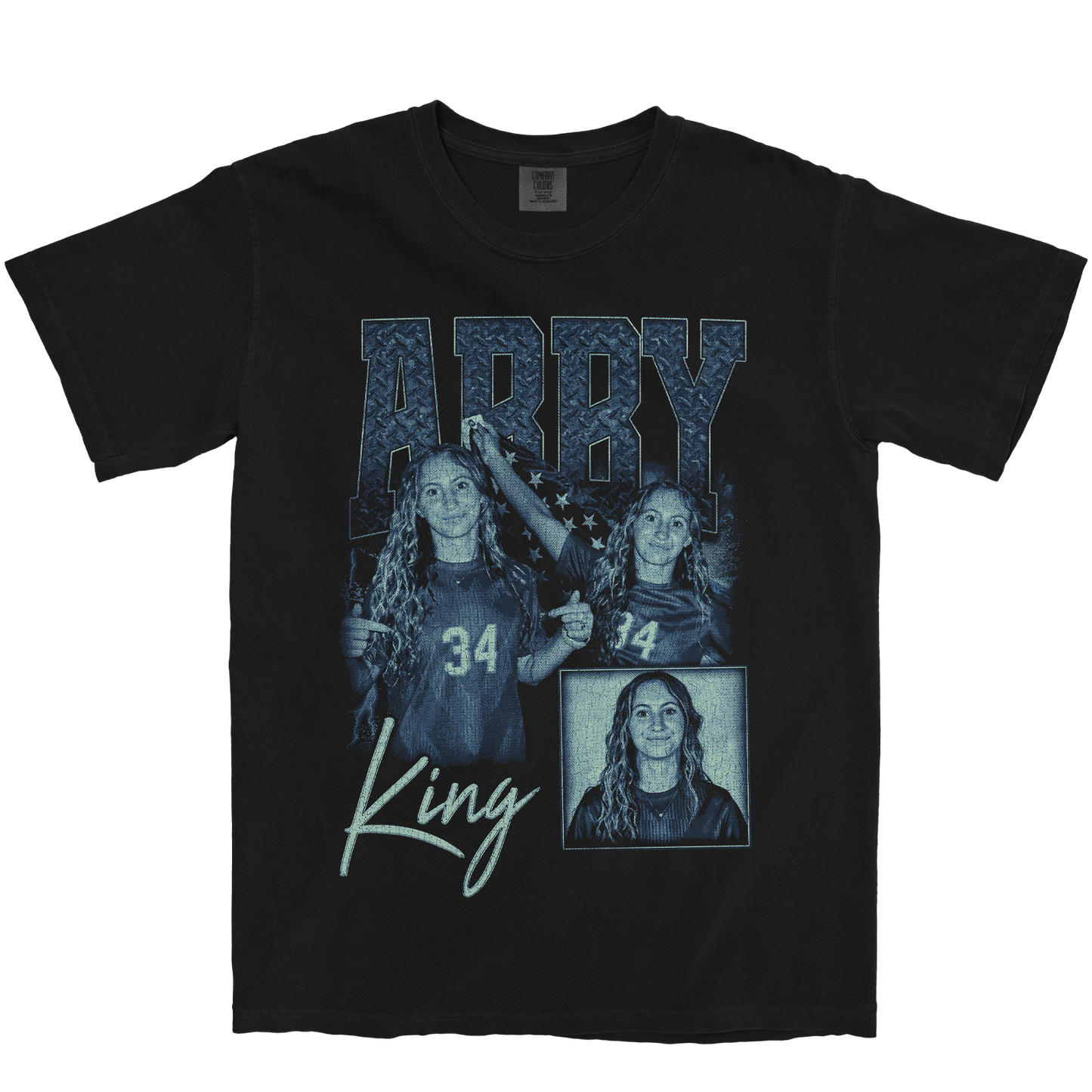 ABBY KING GRAPHIC BLACK TEE
