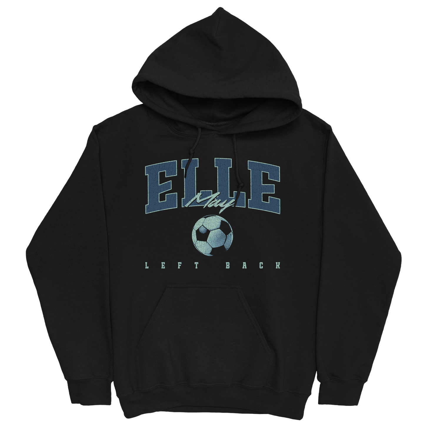 ELLE MAY RETRO BLACK HOODIE