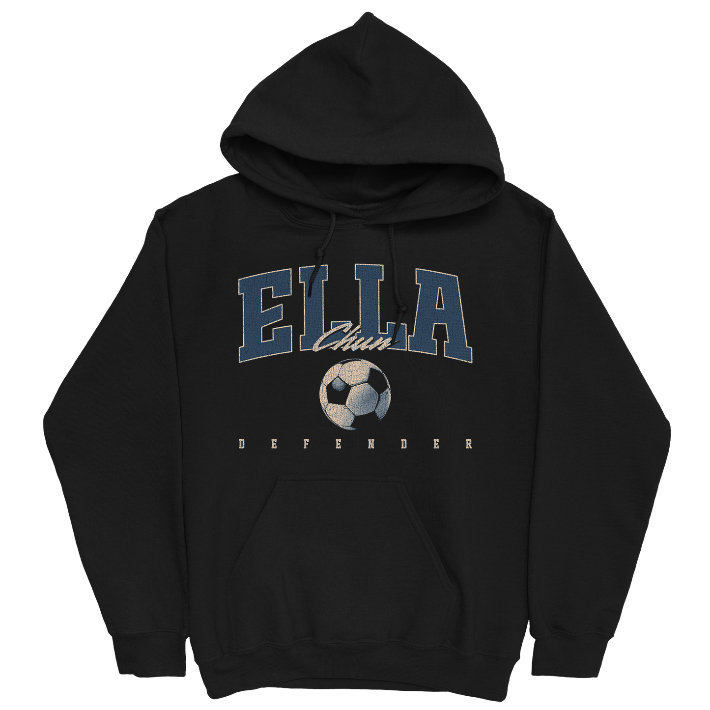 ELLA CHUN RETRO BLACK HOODIE