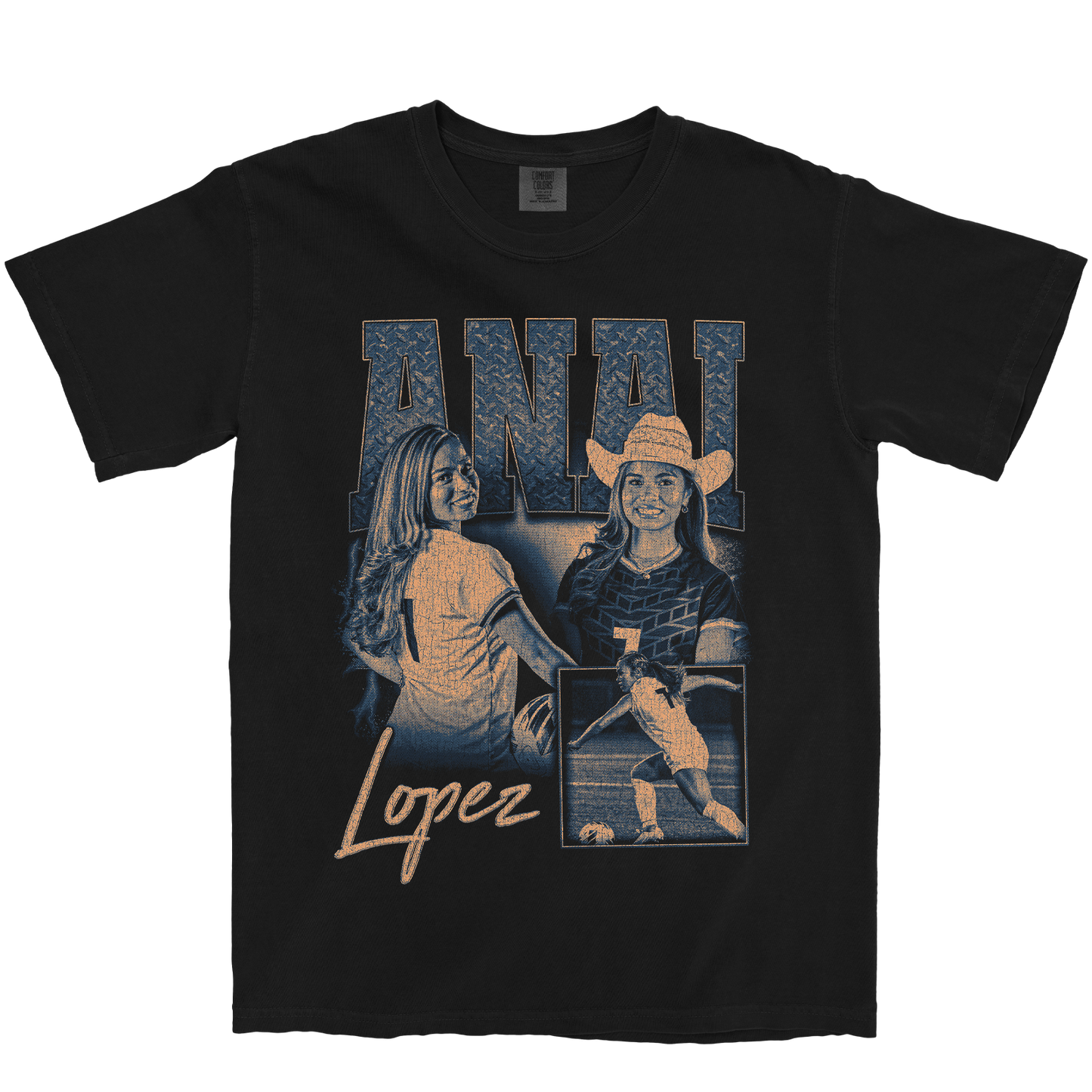 ANAI LOPEZ GRAPHIC BLACK TEE
